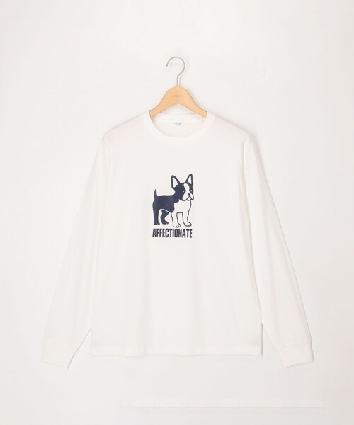 NOLLEY'S LIGHT（ノーリーズライト）の「コンパクトコーマ丸胴シボ革発泡プリントロンT（Tシャツ/カットソー・メンズ・ホワイト系その他3/ホワイト系その他/ホワイト系その他4/ホワイト系その他2・M/L）」の4枚目の写真