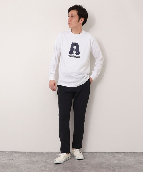 NOLLEY'S LIGHT（ノーリーズライト）の「コンパクトコーマ丸胴シボ革発泡プリントロンT（Tシャツ/カットソー・メンズ・ホワイト系その他3/ホワイト系その他/ホワイト系その他4/ホワイト系その他2・M/L）」の6枚目の写真