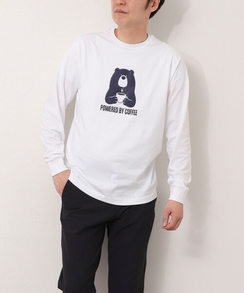 NOLLEY'S LIGHT（ノーリーズライト）の「コンパクトコーマ丸胴シボ革発泡プリントロンT（Tシャツ/カットソー・メンズ・ホワイト系その他3/ホワイト系その他/ホワイト系その他4/ホワイト系その他2・M/L）」の7枚目の写真
