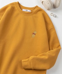 Disney（ディズニー）の「【71】【Disney/ディズニー】ミッキーマウス/ミニーマウス/クマのプーさん/ニック・ワイルド/ズートピア ワンポイント クルーネック スウェット/トレーナー/ビックシルエット/オーバーサイズ/裏起毛/レディース（S)（スウェット）」