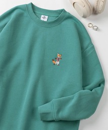 Disney（ディズニー）の「【71】【Disney/ディズニー】ミッキーマウス/ミニーマウス/クマのプーさん/ニック・ワイルド/ズートピア ワンポイント クルーネック スウェット/トレーナー/ビックシルエット/オーバーサイズ/裏起毛/レディース（S)（スウェット）」