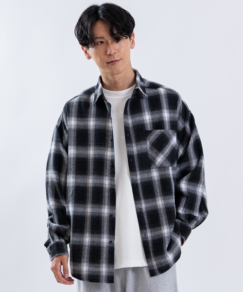 SHISKY(シスキー)の「TCRビエラチェック長袖ルーズREGシャツ(シャツ/ブラウス・メンズ・B/C/A・MEDIUM/X-LARGE/LARGE)」の1枚目の写真