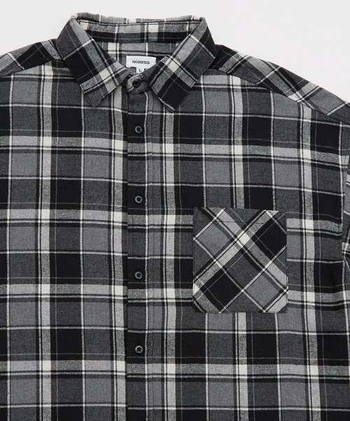 SHISKY(シスキー)の「TCRビエラチェック長袖ルーズREGシャツ(シャツ/ブラウス・メンズ・B/C/A・MEDIUM/X-LARGE/LARGE)」の4枚目の写真