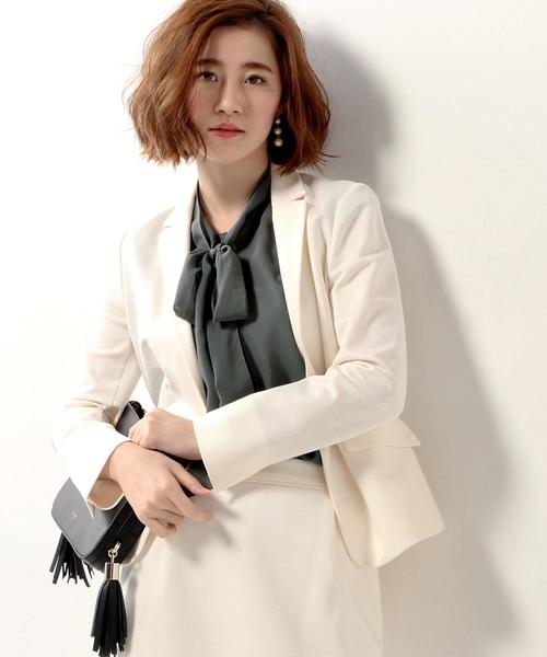 UNITED ARROWS(ユナイテッドアローズ)の「○UBBT RAMIE テーラード ジャケット◆(テーラードジャケット・レディース・オフホワイト/グレー/ネイビー・40/38/36)」の12枚目の写真