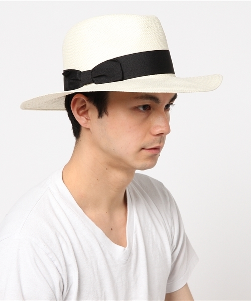 SHIPS JET BLUE（シップスジェットブルー）の「SHIPS JET BLUE(シップス ジェットブルー): 【スペイン製】 ペーパーストローハット（ハット・メンズ・ブラック/ブラウン/ホワイト・ONE SIZE）」の7枚目の写真