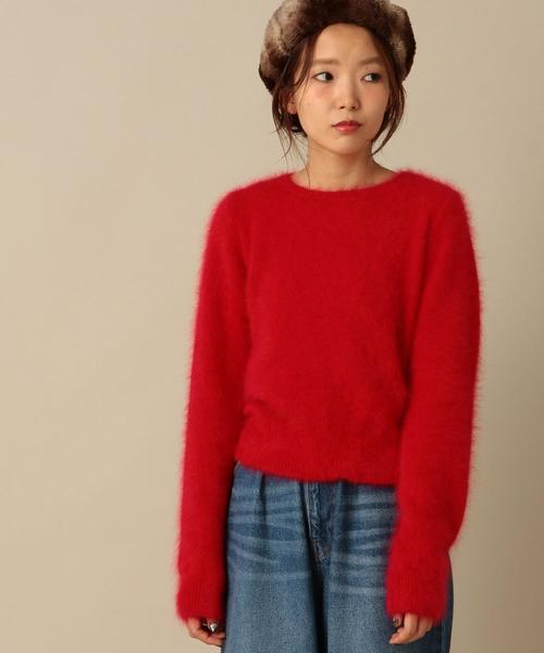 Another Edition（アナザーエディション）の「アンゴラクルーネックプルオーバー/ AEBFC　ANG C/N PO◆（ニット/セーター・レディース・ライトグレー/ナチュラル/ライム/レッド/モカ/ライトピンク・フリー）」の6枚目の写真