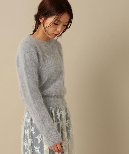 Another Edition（アナザーエディション）の「アンゴラクルーネックプルオーバー/ AEBFC　ANG C/N PO◆（ニット/セーター・レディース・ライトグレー/ナチュラル/ライム/レッド/モカ/ライトピンク・フリー）」の2枚目の写真