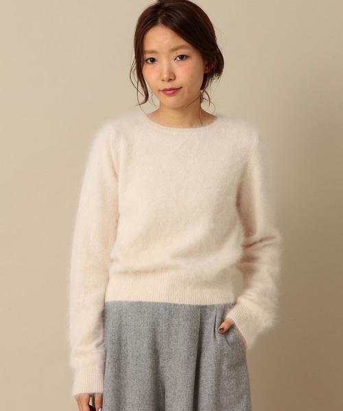 Another Edition（アナザーエディション）の「アンゴラクルーネックプルオーバー/ AEBFC　ANG C/N PO◆（ニット/セーター・レディース・ライトグレー/ナチュラル/ライム/レッド/モカ/ライトピンク・フリー）」の14枚目の写真