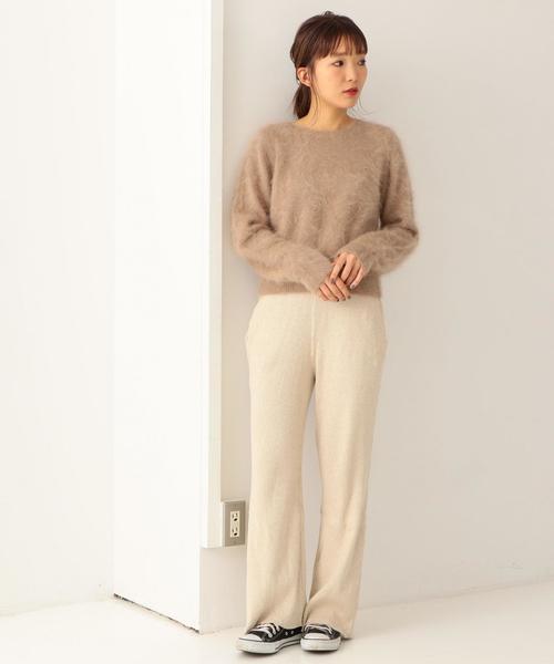 Another Edition（アナザーエディション）の「アンゴラクルーネックプルオーバー/ AEBFC　ANG C/N PO◆（ニット/セーター・レディース・ライトグレー/ナチュラル/ライム/レッド/モカ/ライトピンク・フリー）」の10枚目の写真