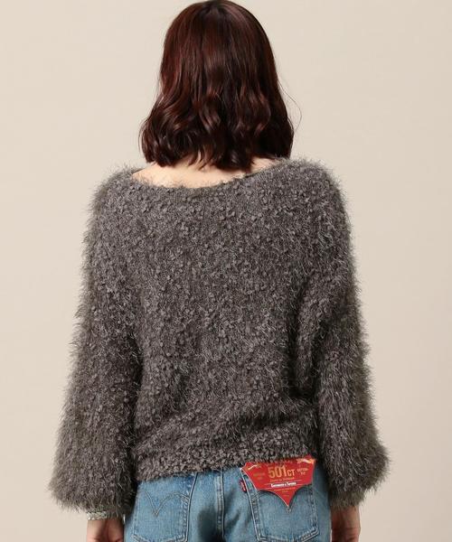 Torrazzo Donna（トラッゾドンナ）の「＜TORRAZZO DONNA＞フェザーヤーン ニットプルオーバー◆（ニット/セーター・レディース・グレー/オレンジ系その他・FREE）」の12枚目の写真