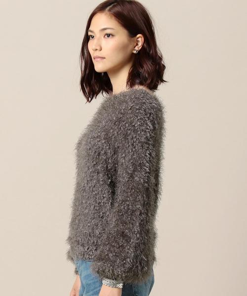 Torrazzo Donna（トラッゾドンナ）の「＜TORRAZZO DONNA＞フェザーヤーン ニットプルオーバー◆（ニット/セーター・レディース・グレー/オレンジ系その他・FREE）」の7枚目の写真