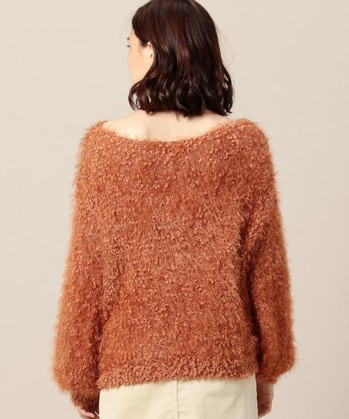 Torrazzo Donna（トラッゾドンナ）の「＜TORRAZZO DONNA＞フェザーヤーン ニットプルオーバー◆（ニット/セーター・レディース・グレー/オレンジ系その他・FREE）」の4枚目の写真