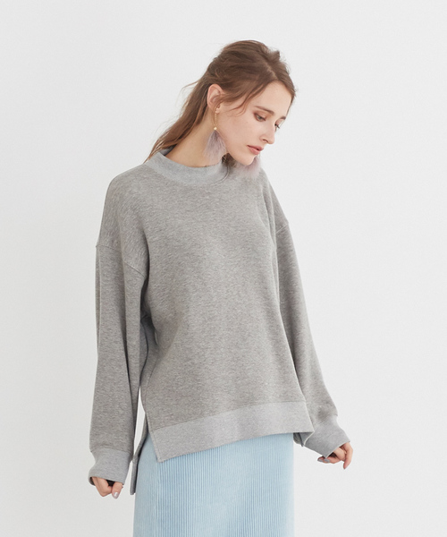 titivate（ティティベイト）の「裏起毛ｵｰﾊﾞｰｻｲｽﾞｶｯﾄｿｰﾌﾟﾙｵｰﾊﾞｰ（Tシャツ/カットソー・レディース・チャコールグレー/杢グレー/ブラック/キャメル・S/M）」の3枚目の写真