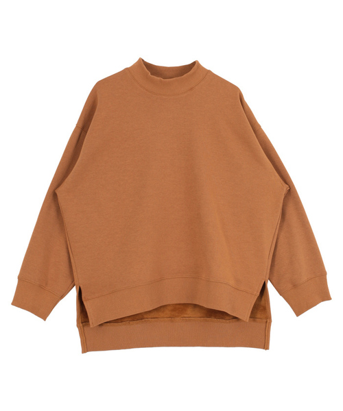 titivate（ティティベイト）の「裏起毛ｵｰﾊﾞｰｻｲｽﾞｶｯﾄｿｰﾌﾟﾙｵｰﾊﾞｰ（Tシャツ/カットソー・レディース・チャコールグレー/杢グレー/ブラック/キャメル・S/M）」の4枚目の写真