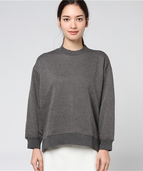 titivate（ティティベイト）の「裏起毛ｵｰﾊﾞｰｻｲｽﾞｶｯﾄｿｰﾌﾟﾙｵｰﾊﾞｰ（Tシャツ/カットソー・レディース・チャコールグレー/杢グレー/ブラック/キャメル・S/M）」の5枚目の写真