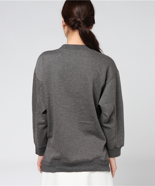 titivate（ティティベイト）の「裏起毛ｵｰﾊﾞｰｻｲｽﾞｶｯﾄｿｰﾌﾟﾙｵｰﾊﾞｰ（Tシャツ/カットソー・レディース・チャコールグレー/杢グレー/ブラック/キャメル・S/M）」の7枚目の写真