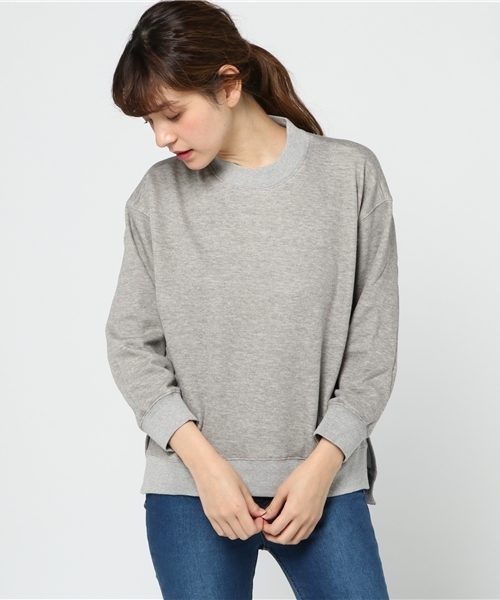 titivate（ティティベイト）の「裏起毛ｵｰﾊﾞｰｻｲｽﾞｶｯﾄｿｰﾌﾟﾙｵｰﾊﾞｰ（Tシャツ/カットソー・レディース・チャコールグレー/杢グレー/ブラック/キャメル・S/M）」の13枚目の写真