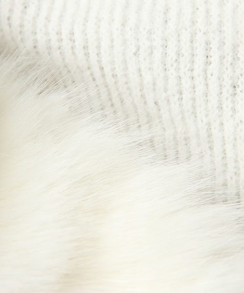 TEVALT（ヴァレット）の「<Titilate valet> ファー切り替えスリーブ　ボトルネック　プルオーバー（Tシャツ/カットソー・レディース・ホワイト/グレー/ネイビー・38）」の10枚目の写真