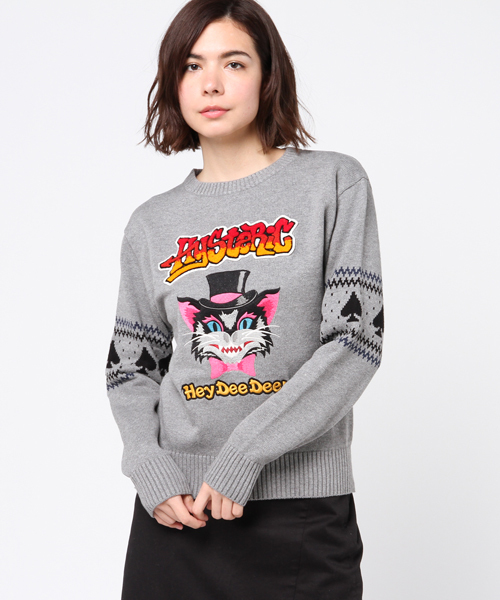 HYSTERIC GLAMOUR（ヒステリックグラマー）の「MAGIC CAT刺繍 プルオーバー（ニット/セーター・レディース・ホワイト/トップグレー/ブラック・FREE）」の13枚目の写真