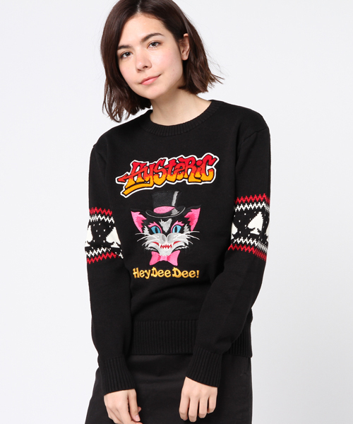 HYSTERIC GLAMOUR（ヒステリックグラマー）の「MAGIC CAT刺繍 プルオーバー（ニット/セーター・レディース・ホワイト/トップグレー/ブラック・FREE）」の15枚目の写真