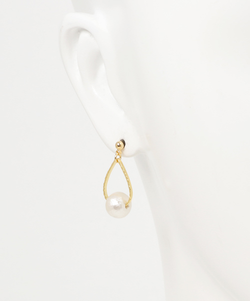 TONE SELECT GOODS(トーンセレクトグッズ)の「【kodemari】sizuku×pearl ピアス(ピアス(両耳用)・レディース・その他・FREE)」の3枚目の写真