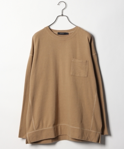 RAGEBLUE(レイジブルー)の「加工裏毛スウェットドロップクルー/771383(スウェット・メンズ・オレンジ/ブルー/ブラック/キャメル/ホワイト・LARGE/MEDIUM/SMALL)」の5枚目の写真