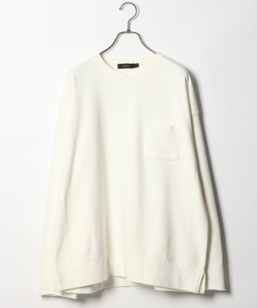 RAGEBLUE(レイジブルー)の「加工裏毛スウェットドロップクルー/771383(スウェット・メンズ・オレンジ/ブルー/ブラック/キャメル/ホワイト・LARGE/MEDIUM/SMALL)」の2枚目の写真