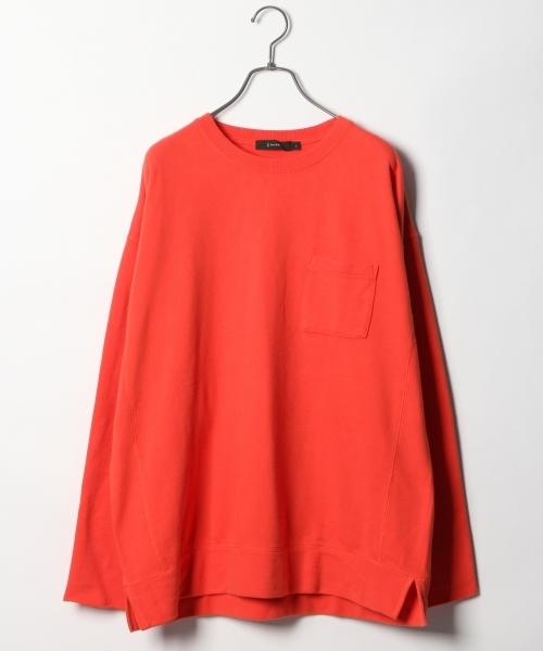 RAGEBLUE(レイジブルー)の「加工裏毛スウェットドロップクルー/771383(スウェット・メンズ・オレンジ/ブルー/ブラック/キャメル/ホワイト・LARGE/MEDIUM/SMALL)」の1枚目の写真