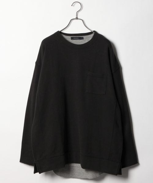 RAGEBLUE(レイジブルー)の「加工裏毛スウェットドロップクルー/771383(スウェット・メンズ・オレンジ/ブルー/ブラック/キャメル/ホワイト・LARGE/MEDIUM/SMALL)」の3枚目の写真