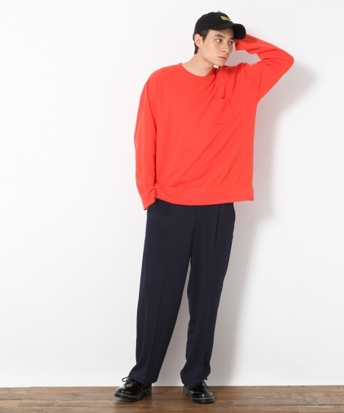 RAGEBLUE(レイジブルー)の「加工裏毛スウェットドロップクルー/771383(スウェット・メンズ・オレンジ/ブルー/ブラック/キャメル/ホワイト・LARGE/MEDIUM/SMALL)」の22枚目の写真