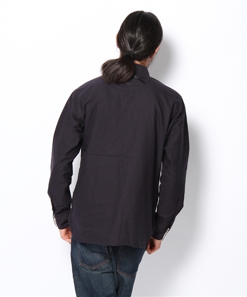 BEAMS（ビームス）の「□BEAMS / レザーチンストショールカラーシャツ（シャツ/ブラウス・メンズ・ホワイト/ブルー/ネイビー/チェック・SMALL/MEDIUM/LARGE）」の9枚目の写真