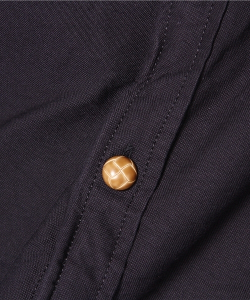 BEAMS（ビームス）の「□BEAMS / レザーチンストショールカラーシャツ（シャツ/ブラウス・メンズ・ホワイト/ブルー/ネイビー/チェック・SMALL/MEDIUM/LARGE）」の12枚目の写真