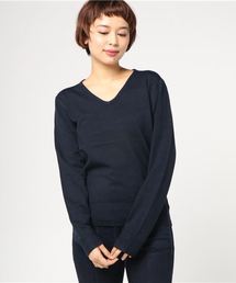 【HeatKnit】吸湿発熱Vネックニット＆タートルニットトップス