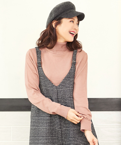 KOBE LETTUCE（コウベレタス）の「【HeatKnit】吸湿発熱Vネックニット＆タートルニットトップス（ニット/セーター・レディース・ブラック系その他2/ブラウン系その他/ピンク系その他/ブラック系その他/イエロー系その他/ピンク系その他2/グリーン系その他/レッド系その他/ホワイト系その他2/ブルー系その他/ホワイト系その他/イエロー系その他2/ブルー系その他2/レッド系その他2/ベージュ系その他2/グリーン系その他2/ベージュ系その他/ブラウン系その他2/ブルー/ブラウン系その他3/ピンク系その他3/ピンク/モカ/ブルー系その他3・FREE）」の21枚目の写真