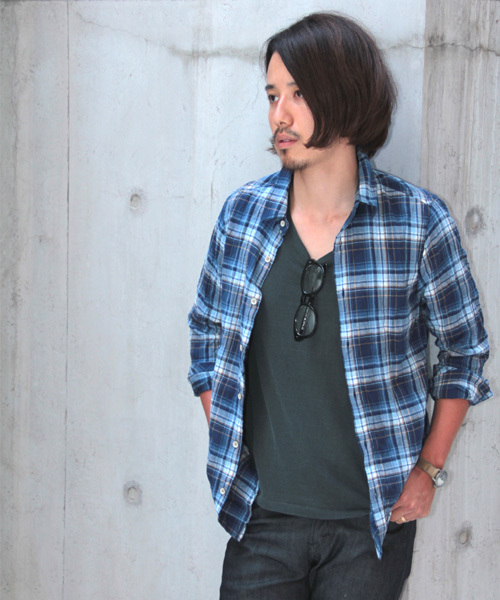 BEAMS（ビームス）の「□BEAMS / ワッシャーチェックシャツ（シャツ/ブラウス・メンズ・ブラック/レッド/ブルー・SMALL/MEDIUM/LARGE）」の3枚目の写真