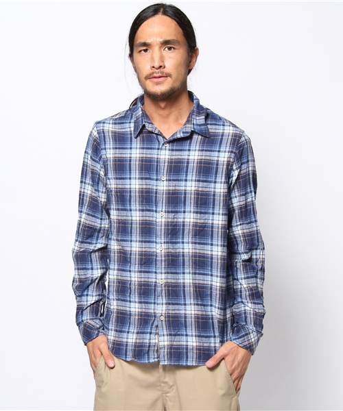 BEAMS（ビームス）の「□BEAMS / ワッシャーチェックシャツ（シャツ/ブラウス・メンズ・ブラック/レッド/ブルー・SMALL/MEDIUM/LARGE）」の4枚目の写真