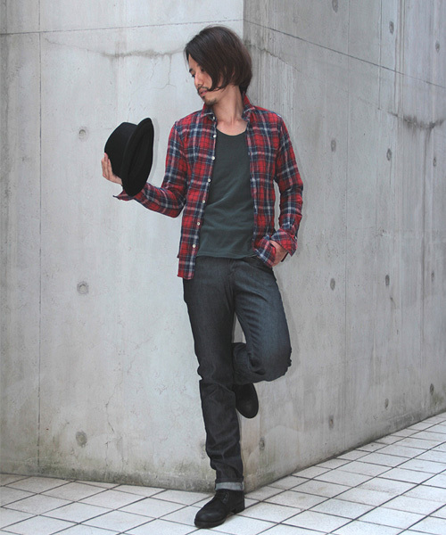 BEAMS（ビームス）の「□BEAMS / ワッシャーチェックシャツ（シャツ/ブラウス・メンズ・ブラック/レッド/ブルー・SMALL/MEDIUM/LARGE）」の6枚目の写真