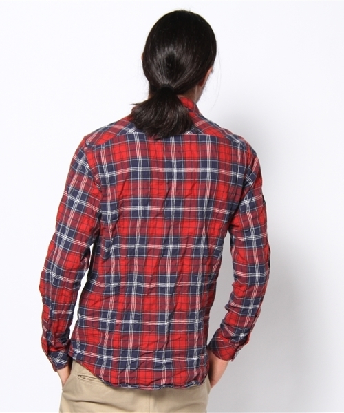 BEAMS（ビームス）の「□BEAMS / ワッシャーチェックシャツ（シャツ/ブラウス・メンズ・ブラック/レッド/ブルー・SMALL/MEDIUM/LARGE）」の8枚目の写真