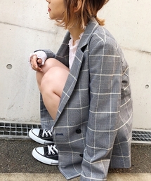 PAGEBOY | チェック/無地テーラードジャケット(テーラードジャケット)