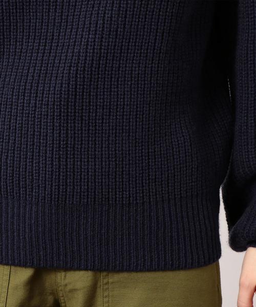 green label relaxing（グリーンレーベルリラクシング）の「CF カタアゼ クルーネック パフスリーブ ニット ◆（ニット/セーター・レディース・ネイビー/オフホワイト/イエロー・FREE）」の12枚目の写真