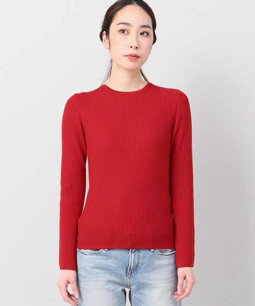 Spick & Span（スピックアンドスパン）の「WOOL RIB CREW◆（ニット/セーター・レディース・ホワイト/ブラック/レッド/マルチ・FREE）」の14枚目の写真