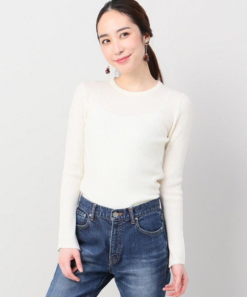 Spick & Span（スピックアンドスパン）の「WOOL RIB CREW◆（ニット/セーター・レディース・ホワイト/ブラック/レッド/マルチ・FREE）」の16枚目の写真