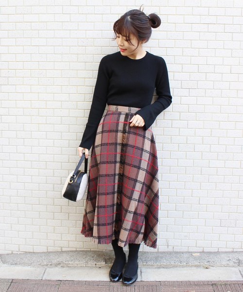 Spick & Span（スピックアンドスパン）の「WOOL RIB CREW◆（ニット/セーター・レディース・ホワイト/ブラック/レッド/マルチ・FREE）」の21枚目の写真