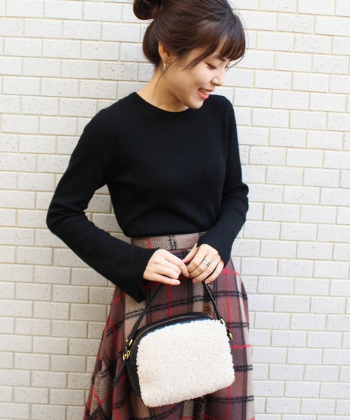 Spick & Span（スピックアンドスパン）の「WOOL RIB CREW◆（ニット/セーター・レディース・ホワイト/ブラック/レッド/マルチ・FREE）」の22枚目の写真