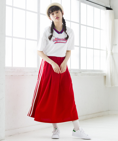 WEGO（ウィゴー）の「WEGO/サイドラインタックロングスカート（スカート・レディース・ホワイト/ブラック/レッド・FREE）」の22枚目の写真