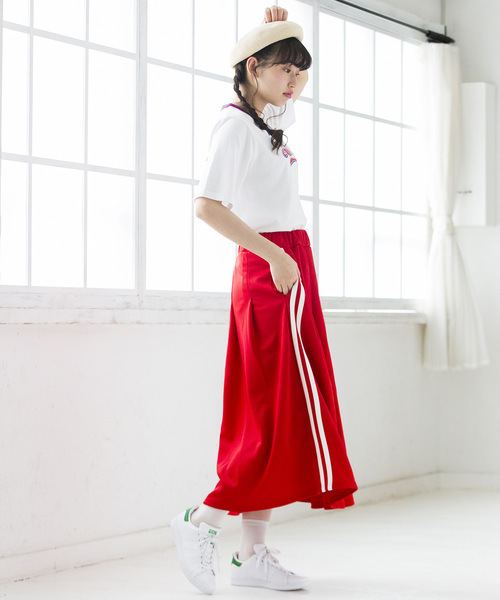 WEGO（ウィゴー）の「WEGO/サイドラインタックロングスカート（スカート・レディース・ホワイト/ブラック/レッド・FREE）」の20枚目の写真