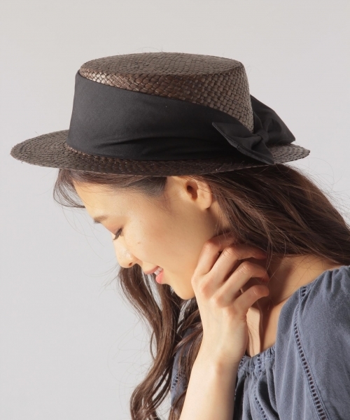 BAYFLOW（ベイフロー）の「BAYFLOW／サブタンリボンハット（ハット・レディース・ナチュラル/ブラウン・FREE）」の9枚目の写真