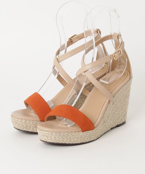 JILL STUART(ジルスチュアート)の「テティウェッジソールサンダル(サンダル・レディース・オレンジ/ブルー・23.5cm/24.0cm/23.0cm)」の2枚目の写真