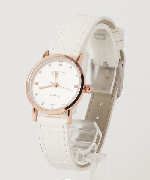 おしゃれスタ（オシャレスタ）の「【XROSS RAY】PUレザーベルト　ウオッチ（アナログ腕時計・レディース・ホワイト/ブラック/ブラウン/レッド/ピンク/ホワイト系その他/ブラック系その他/ブラウン系その他/レッド系その他/A/B/C/D/E/F/G/H/I/J/K/L/M/N/O/P/Q/R/S/T/ブラック系その他2/ブラック系その他3/ホワイト系その他2/ブラック系その他5/ブラウン系その他2/レッド系その他2/ピンク系その他/ブラック系その他4/ホワイト系その他3/ブラック系その他6/キャメル/ブラック系その他7/U/ブラウン系その他3/ブラウン系その他4/V/グリーン/レッド系その他3/パープル/グレー/W/レッド系その他4/ネイビー/ミント/サックスブルー/ブラウン系その他5/ホワイト系その他4/X/ピンク系その他2/グレー系その他/Y/レッド系その他5/Z/その他6/その他7/その他8/その他1/その他2/その他3/その他4/その他5・FREE）」の5枚目の写真