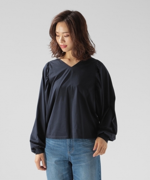 BAYFLOW(ベイフロー)の「ボリューム袖プルオーバー 18AW(シャツ/ブラウス・レディース・ネイビー/グレー/グリーン・SMALL/MEDIUM)」の9枚目の写真